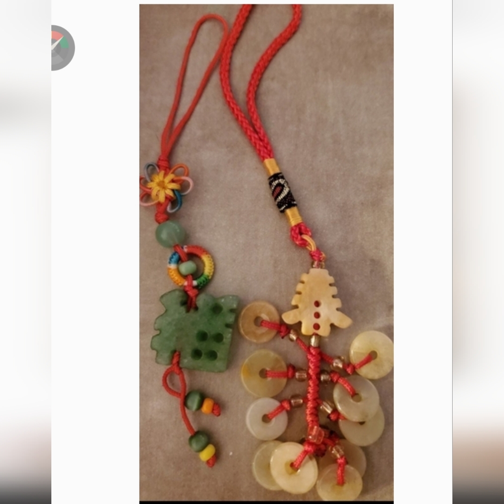 Chinese Style Jade Happiness & Wealth Charms
